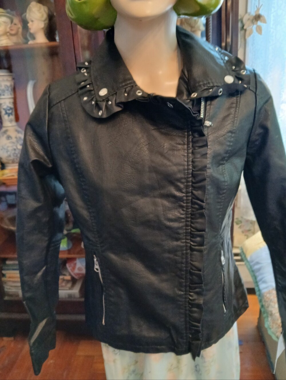 NWT Jessica Simpson Moto Style Faux Leather Jacket Sz M